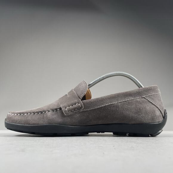 Samuel Hubbard Free Spirit Men’s 10.5 M Slip On Driving Penny Loafer Gray Nubuck - Picture 7 of 9